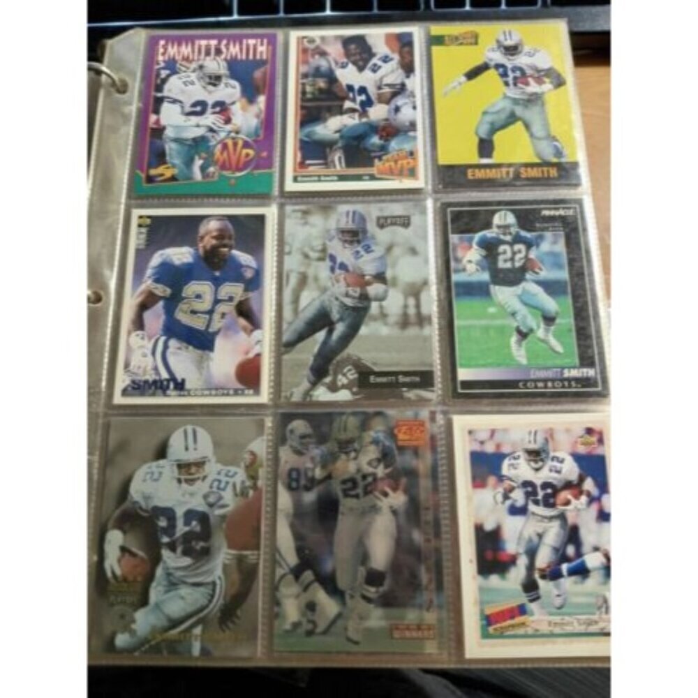 Emmitt Smith  9 card Football Star Lot COWBOYS